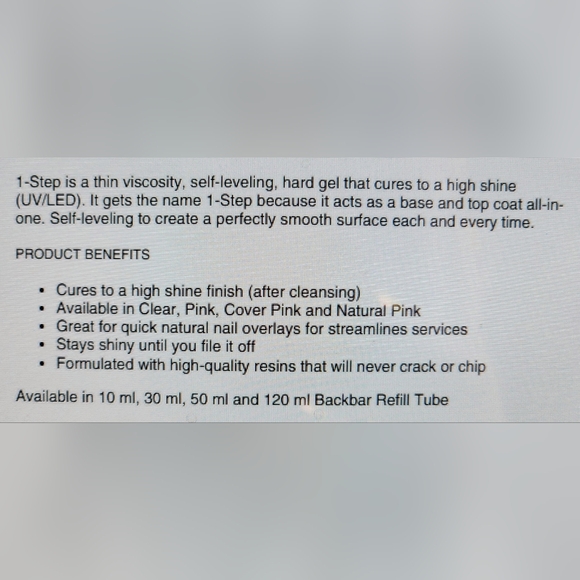 Builder Gel (clear) - Lexy Line One Step 50ml - Picture 6 of 6